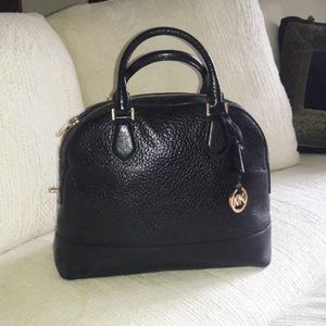 Michael Kors black leather satchel